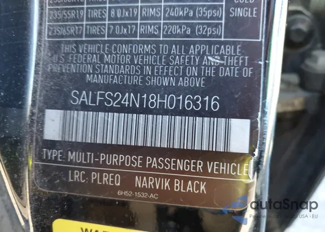 2008 Land Rover Lr2 Se z USA, uszkodzony, nr VIN SALFS24N18H016316